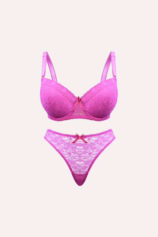 34b Pink Lingerie Set - Get Best Price from Manufacturers & Suppliers in  India