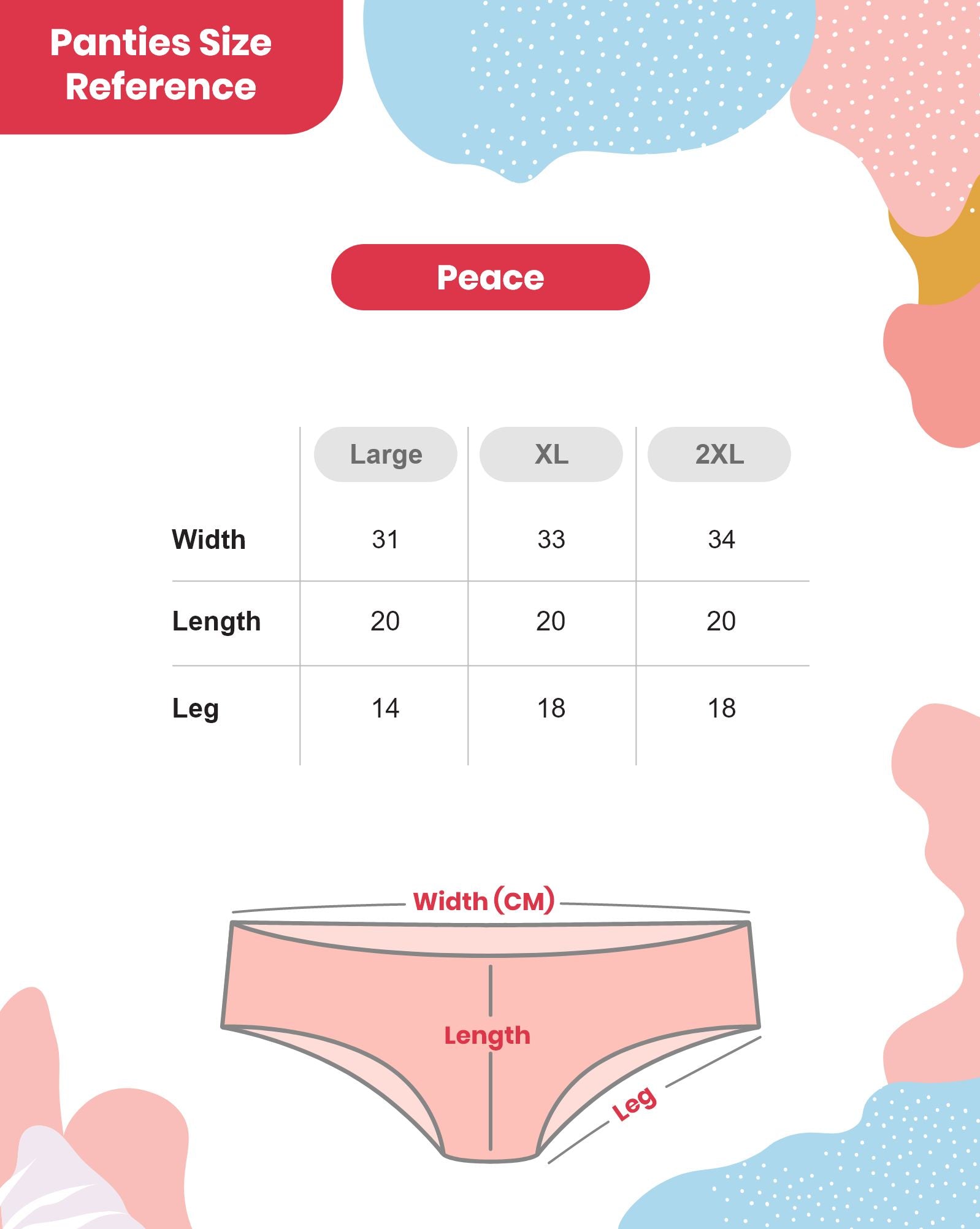 maternity panty size chart